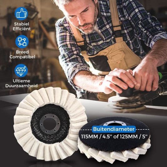 🎁Tijdelijke 50% KORTING🎁✨Vilten Polijstschijf met Klep