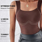 Thermische tanktops met U-hals en ingebouwde bh voor dames