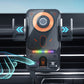 Slimme 2-in-1 telefoonhouder voor in de auto met draaifunctie en draadloze oplader
