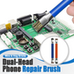 Dual-Head Phone Repair Brush with Wire & Hog Bristle